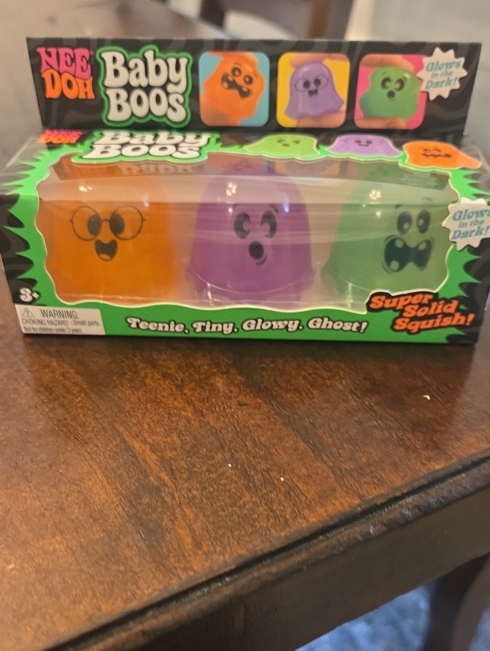 Needoh Baby Boos Ghost Squish Toys - Orange, Purple, Green